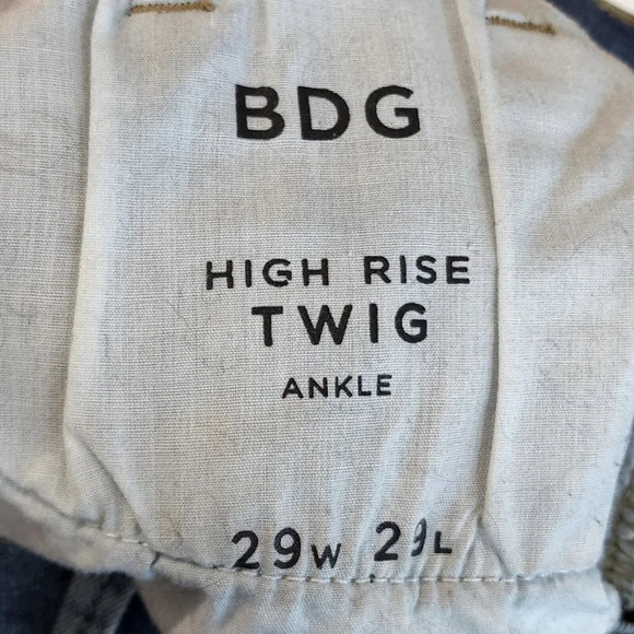 BDG High Rise Twig Ankle Jeans Denim Blue Women's Size‎ 29 - Picture 8 of 12